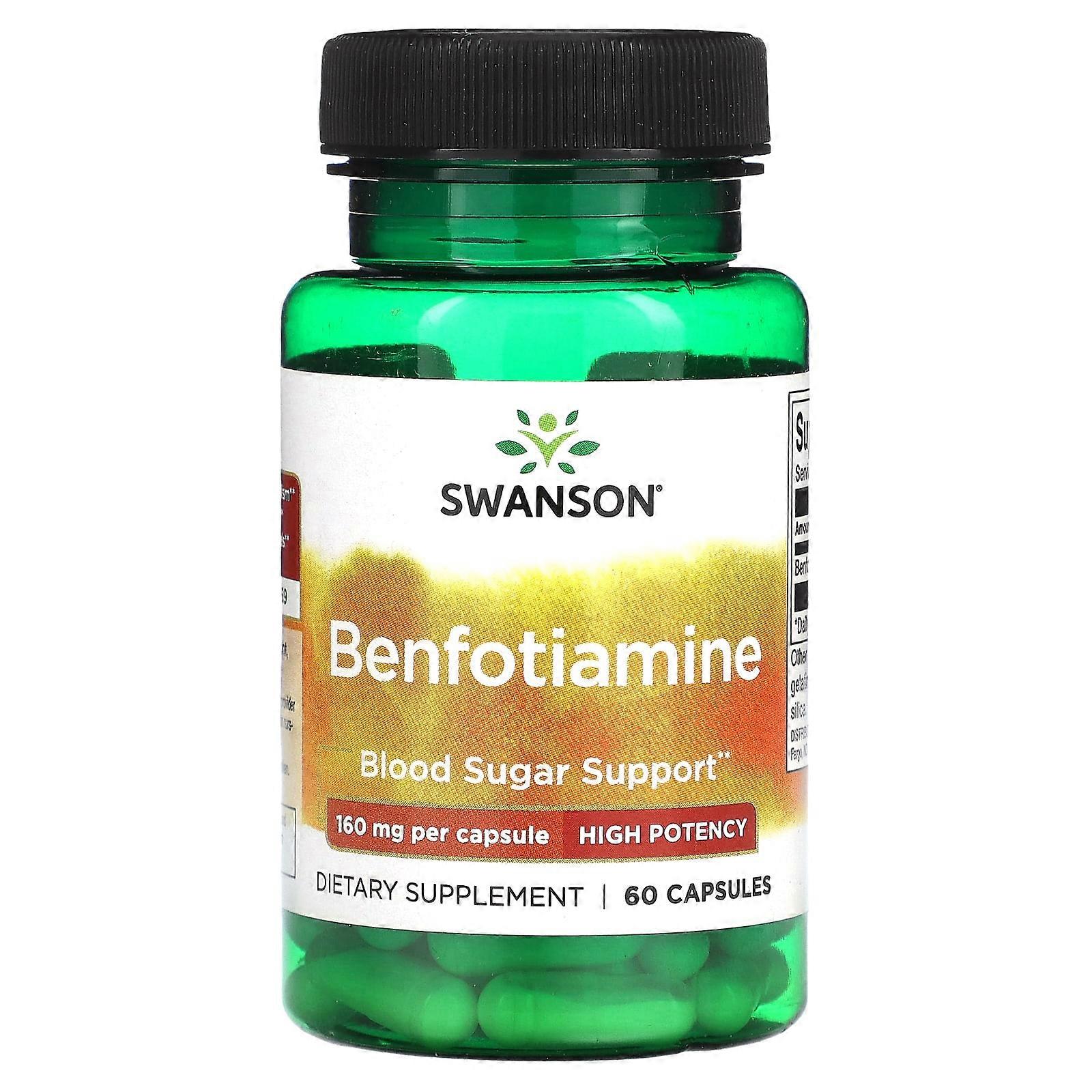 Benfotiamine, High Potency, 160 mg, 60 Capsules