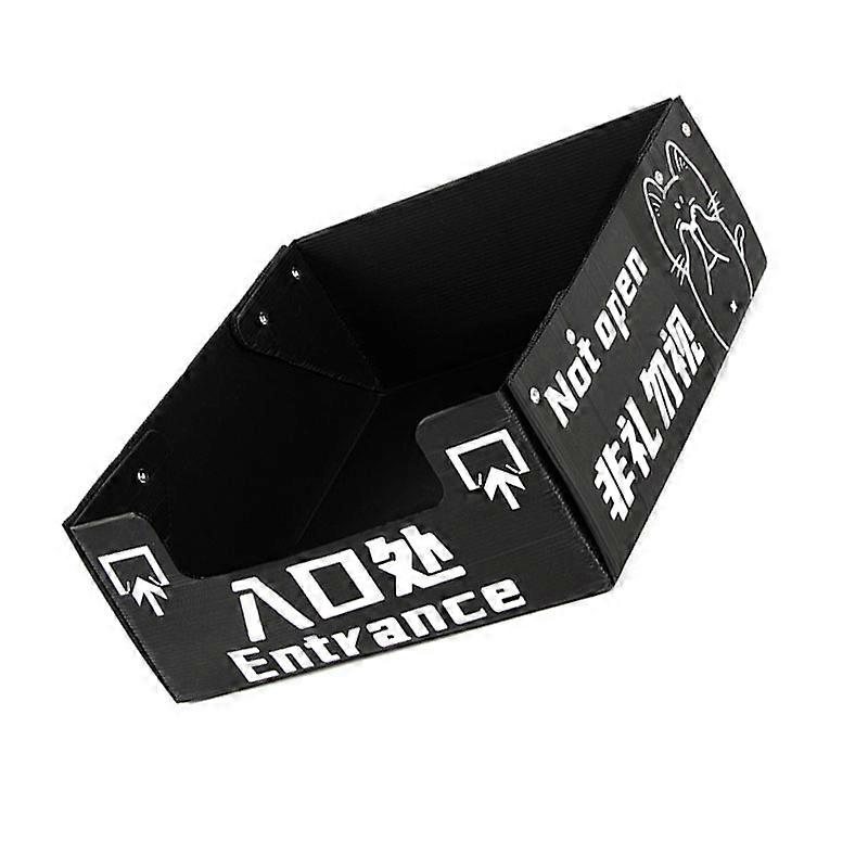 Portable Disposable Cat Litter Box Large Waterproof Foldable Black