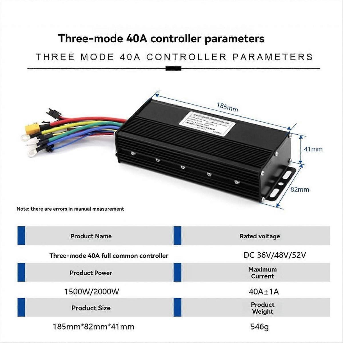 Three Mode Ebike Sine Wave Controller 36V/48V/52V 40A