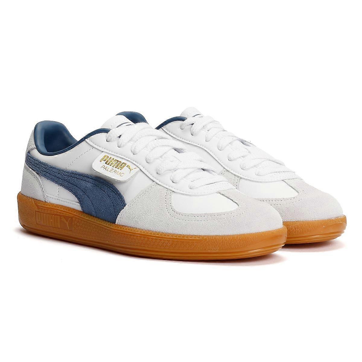 Puma Palermo Leather Men's White/Blue Trainers