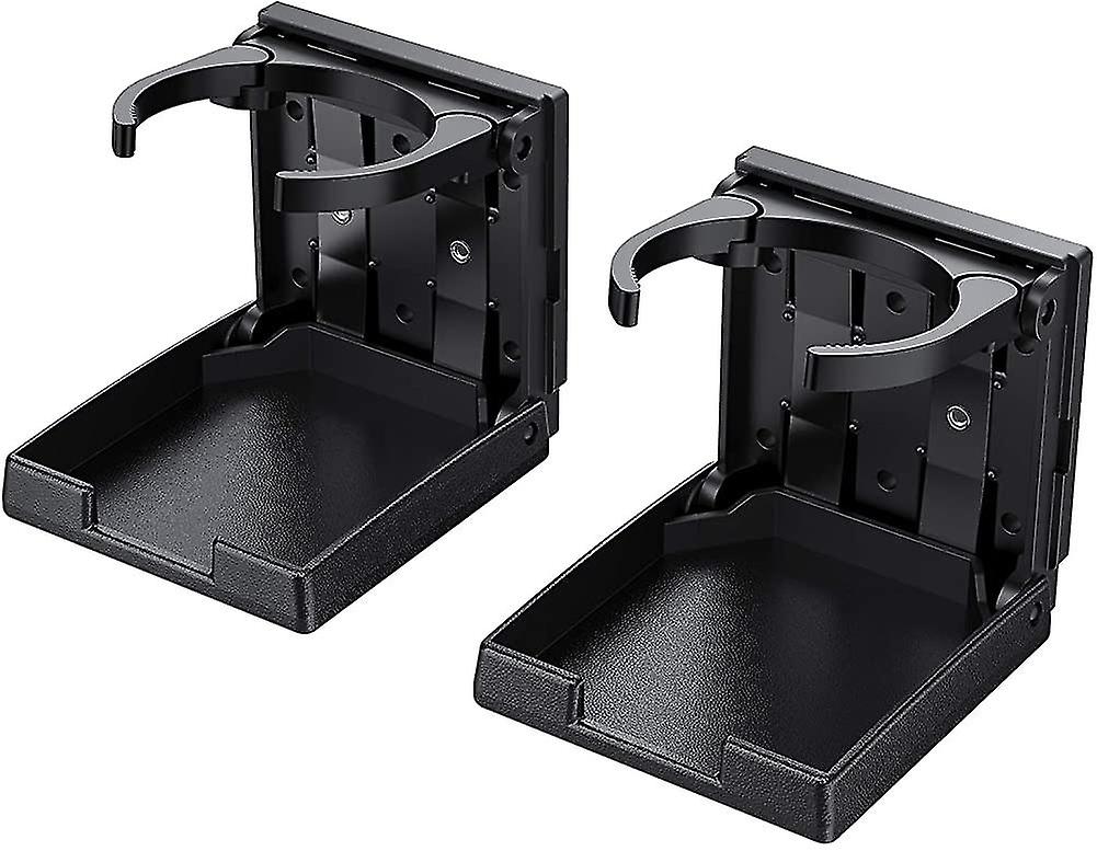 2pcs Universal Adjustable Folding Cup Cup Holder Black Car Drink Holder Cans