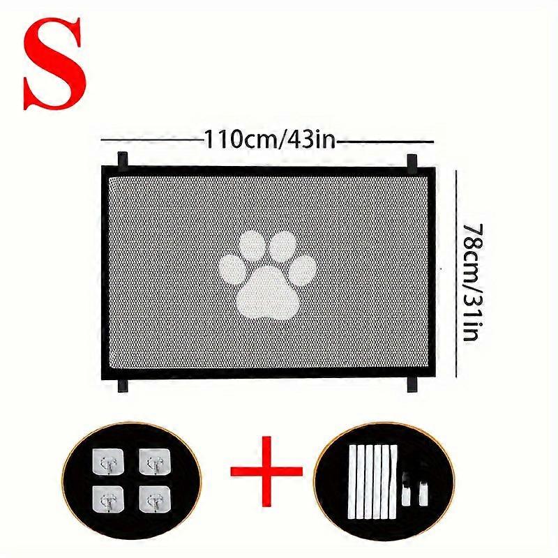 1 set Evcil Hayvan Köpek Bariyer Çitleri Taşınabilir Katlanır Nefes Alabilir Ağ Evcil Hayvan Güvenlik Kapısı İzole Ağ Kapılar Merdivenler Köpek Çitleri