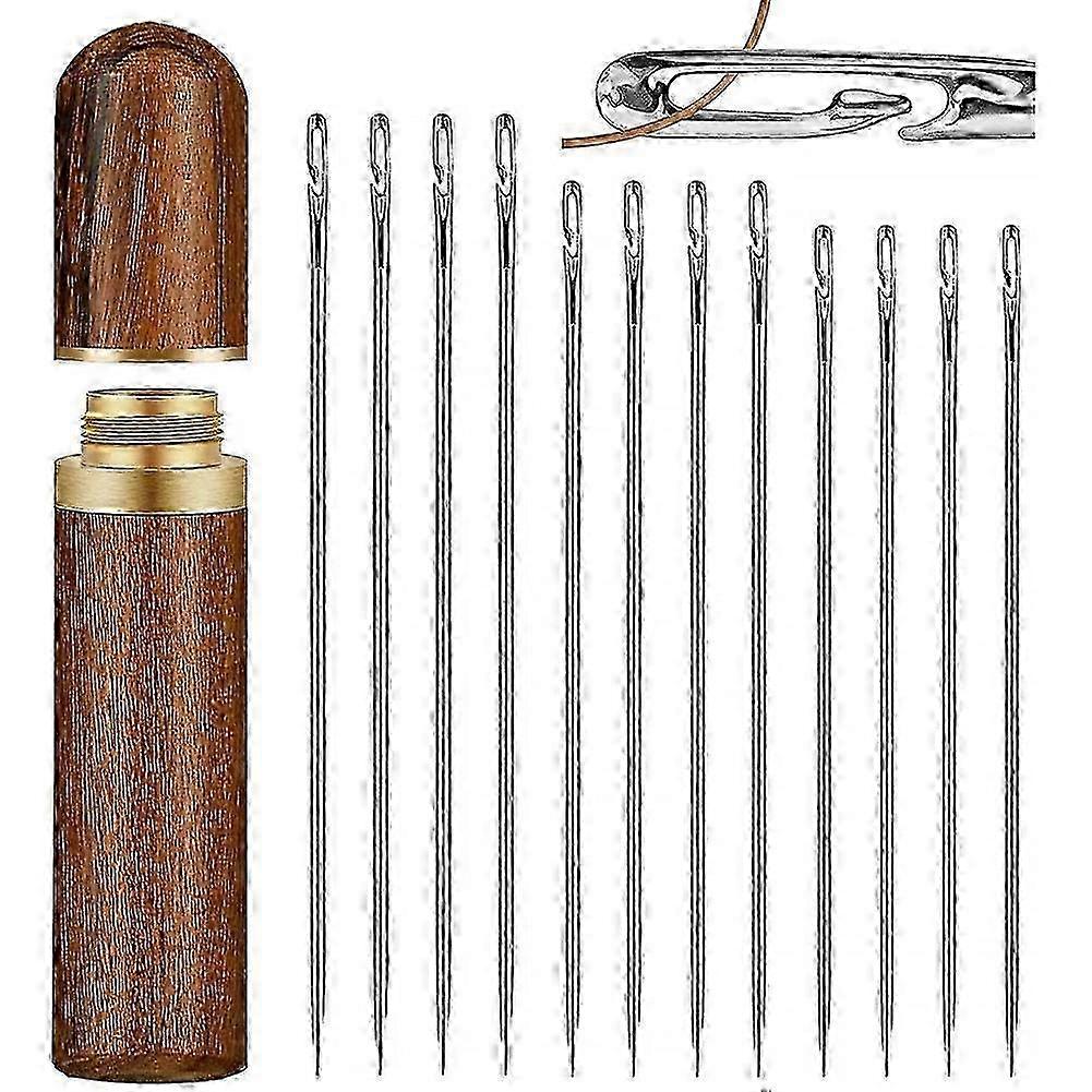 25-26 Self-Threading Needles,Sewing Needles for Hand Sewing,for the Elderly,Easy Side Threading Stitching