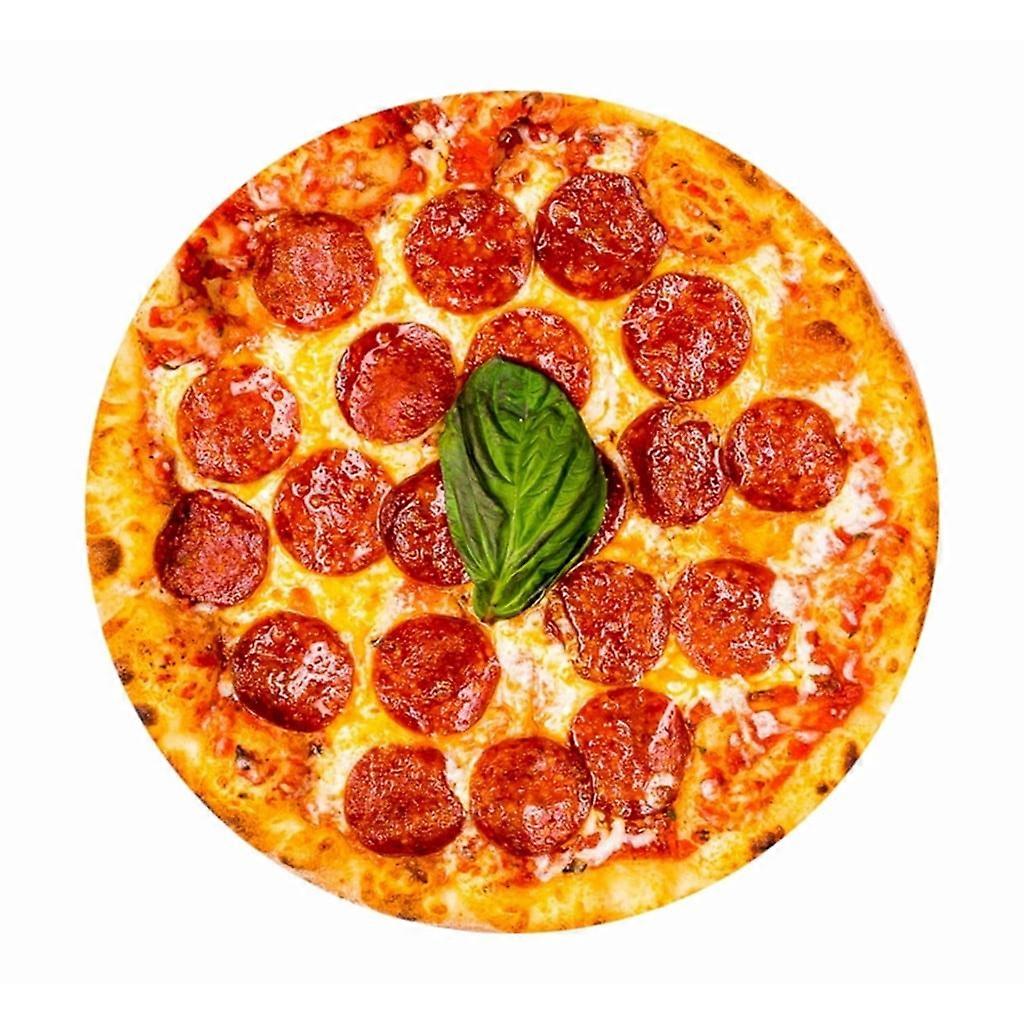 Begine Clearance Flannel Double Sided Pizza Blanket 122cm, Comfortable Blanket Compatible with Pizza Lovers, Round Hamburger Towel, 1X Wrap