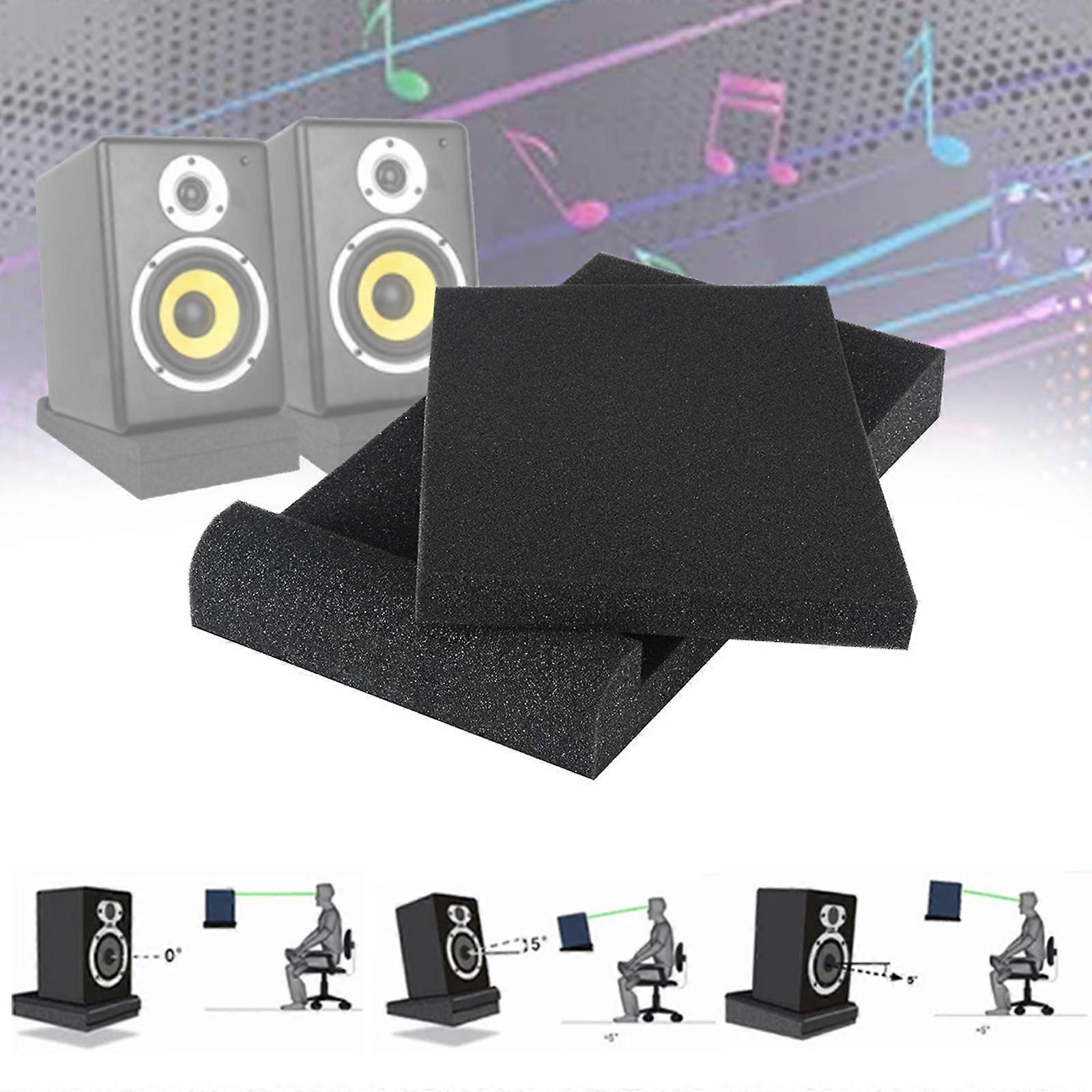 2pieces High-density Foam Speaker Stands Soundproofing Improve Sound With Acoustic Sponge Studio Isolation Pads