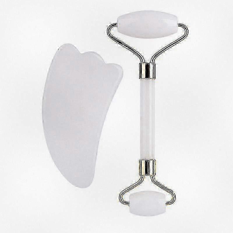 2 In 1 Facial Massage Roller and Guasha Board Set with Double Heads for Skin Relaxation and Slimming, Suitable for Various Skin Types