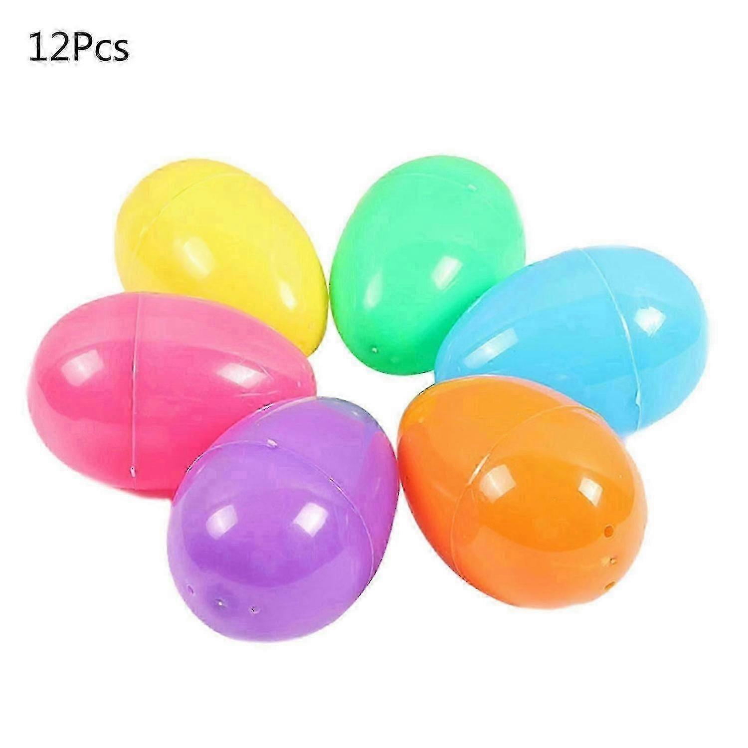 Colorful Easter Eggs Set of 12 Egg for Shell Kit Plastic Filling Chicken Egg Cov
