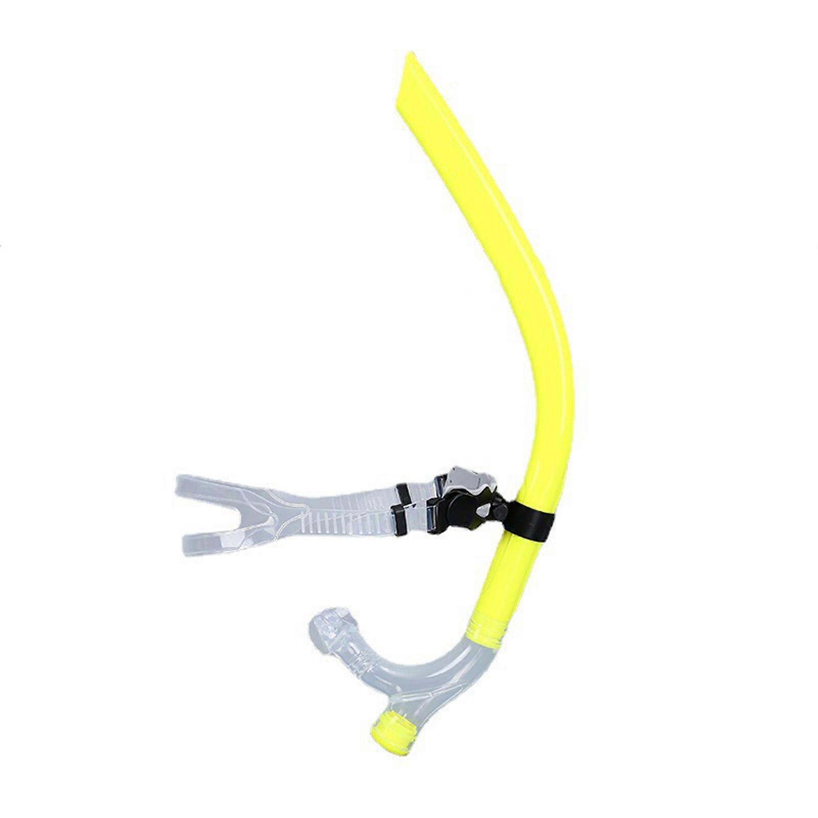 Reliability Silicones Breathing Tube Foldable Large-calibers Diving Snorkels for Enhancing Comfort During Snorkeling  Yellow