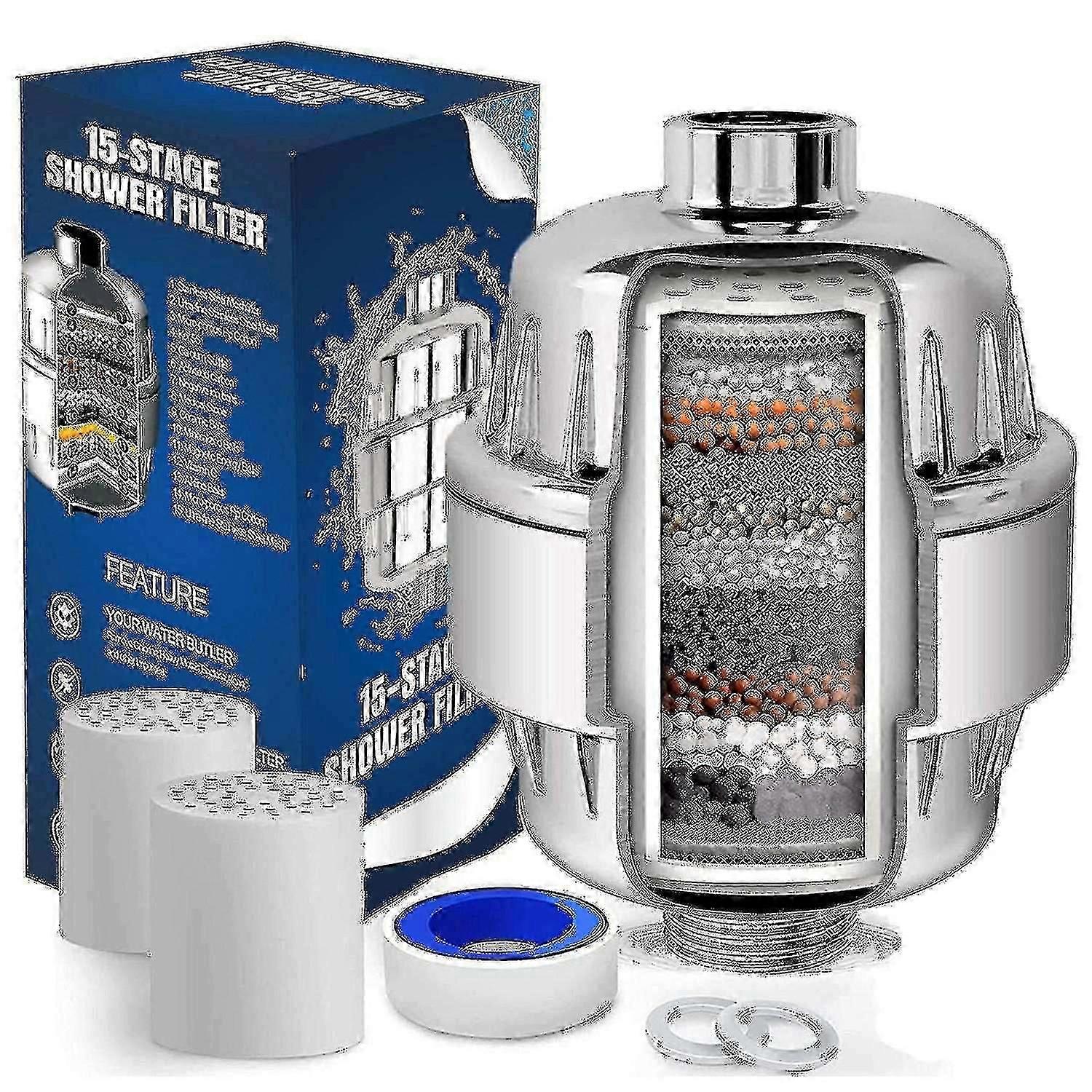 15 Stage Shower Filter,shower Water Filters Universal Replaceable Shower Head Water Purifier Hard W