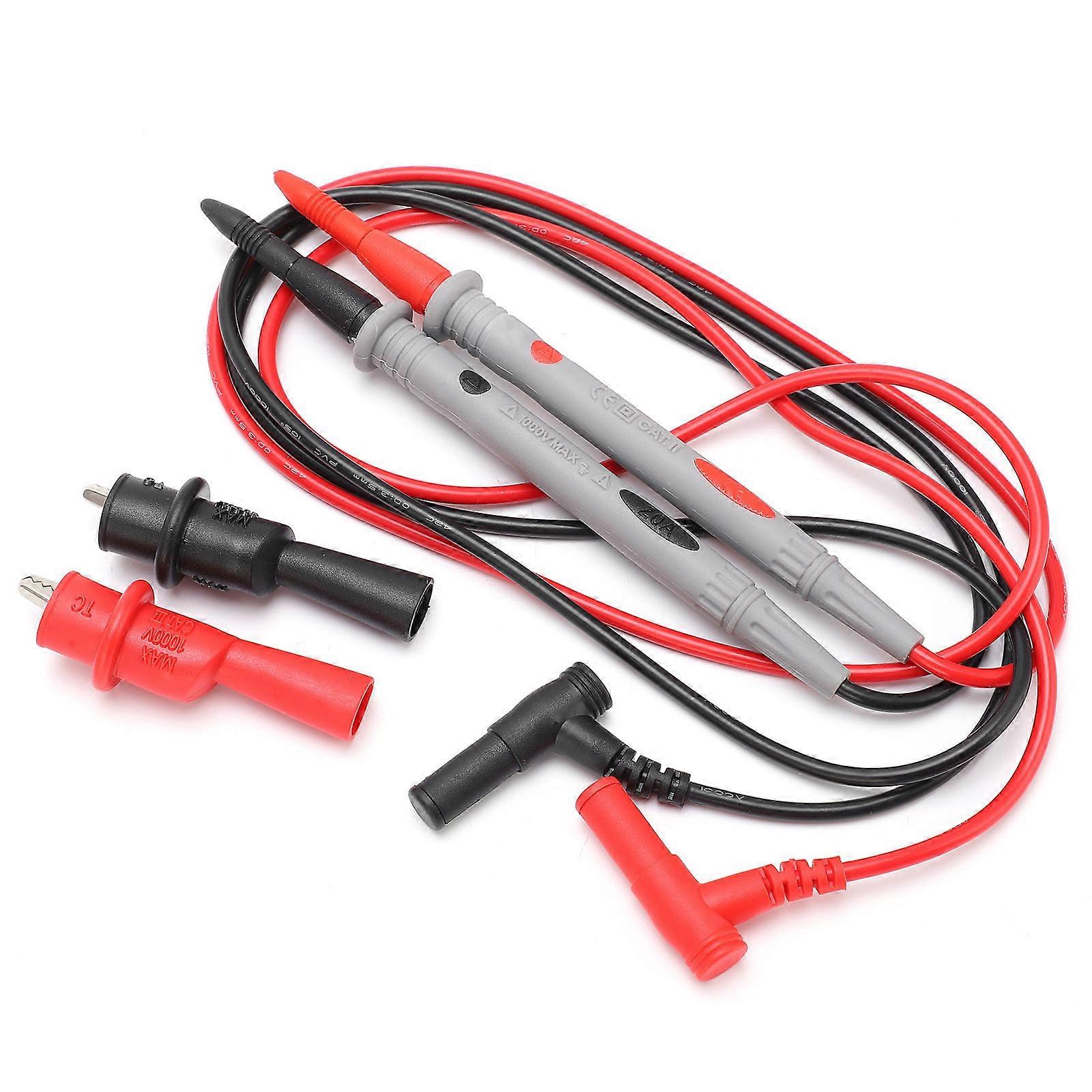 P14A 4mm Test Leads with Clips Kit DIY NonSlip Multimeter Test Line Accessories