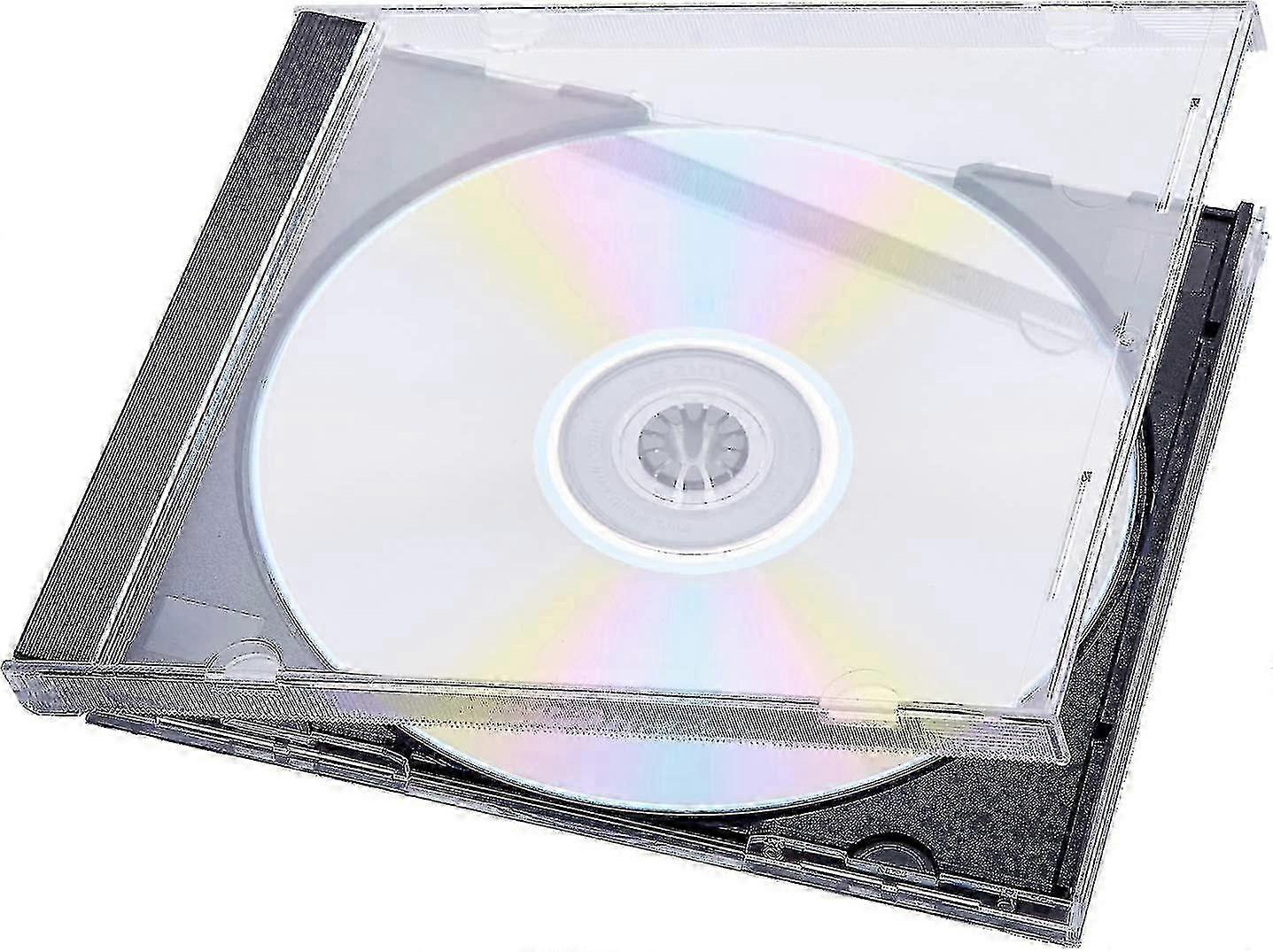 25 Pack Clear CD Case με μαύρο δίσκο για αποθήκευση μουσικής