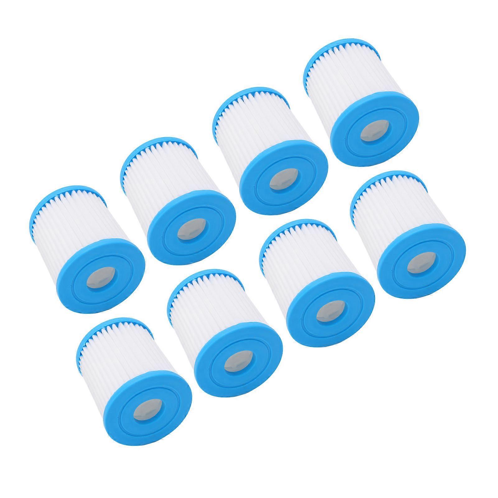 8 Pcs Pool Filter Cartridge Strong Filtration Ability Heavy Duty Polyester Reusable Swimming Pool Filter