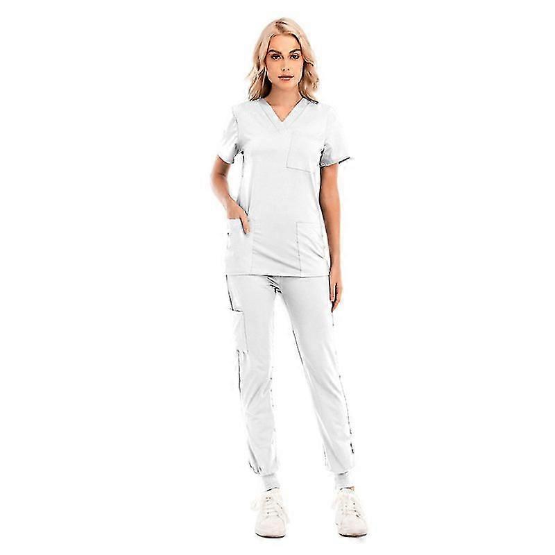 女性用 ジョガー スクラブ セット 医療 看護 GT 4フレックス トップスとパンツ 無地 stcyv