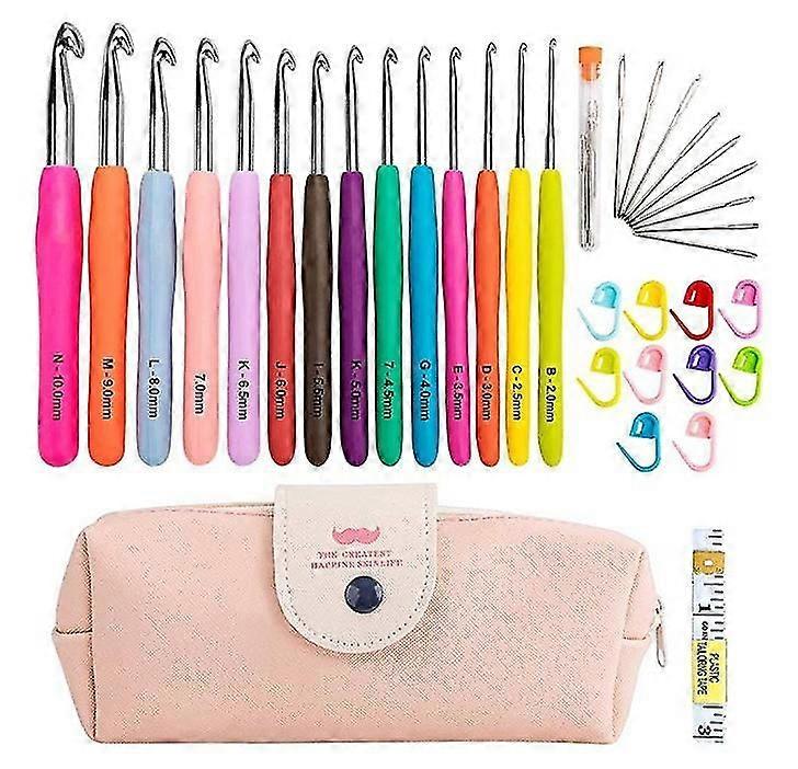 Set Of 36 With Crochet Hook, Marker, Tape Measure - Multicolor Knitting Kit