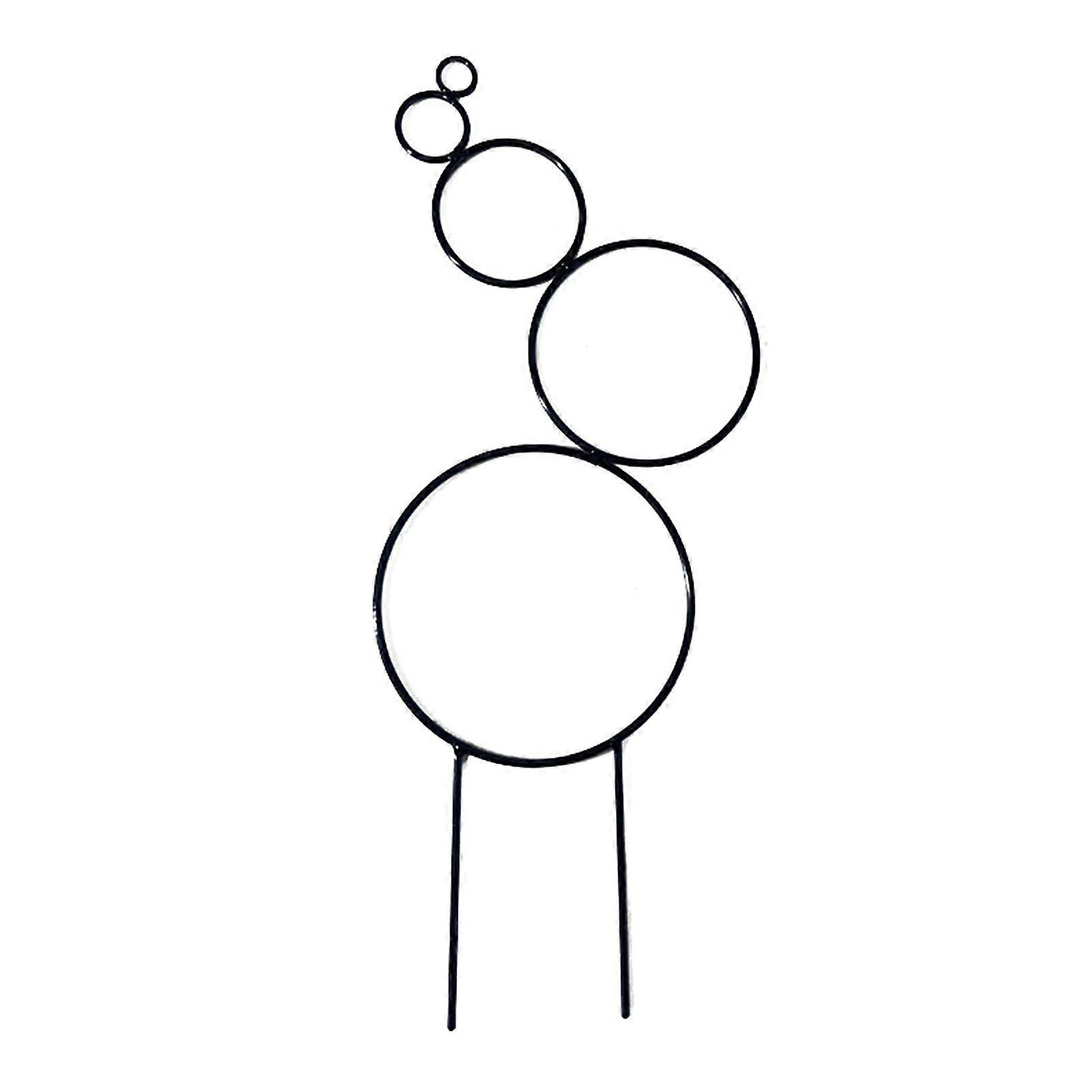 Jikaixiang Plants Metal Trellis Multi-Circle Design Wire Trellis Planter Insert Support for Climbing Plants Potted Hoya Pothos Philodendrons Ivy