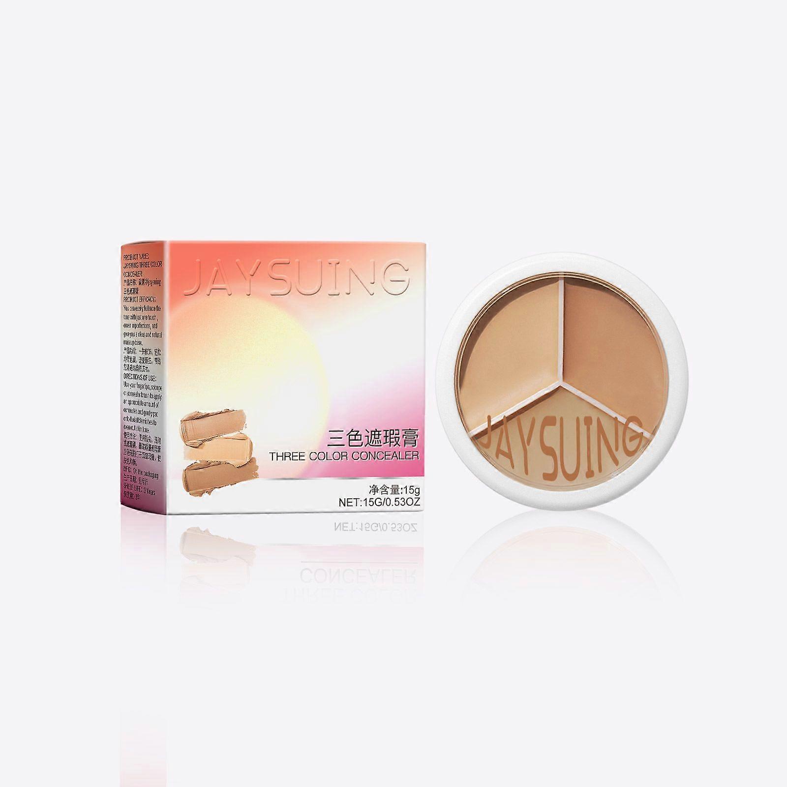 Jaysuing Three-Color Concealer Covers Scars, Spots, Acne, Waterproofing, Dark Circles, And Does Not Cause Powdering. It Brightens And Refines Students