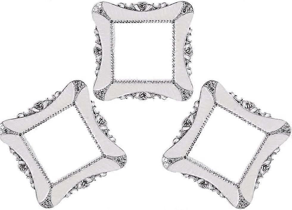 Socket Stickers Creative Plastic Luxurious Square Switch Stickers Great For Home Light Switch Decoration3pcs silver