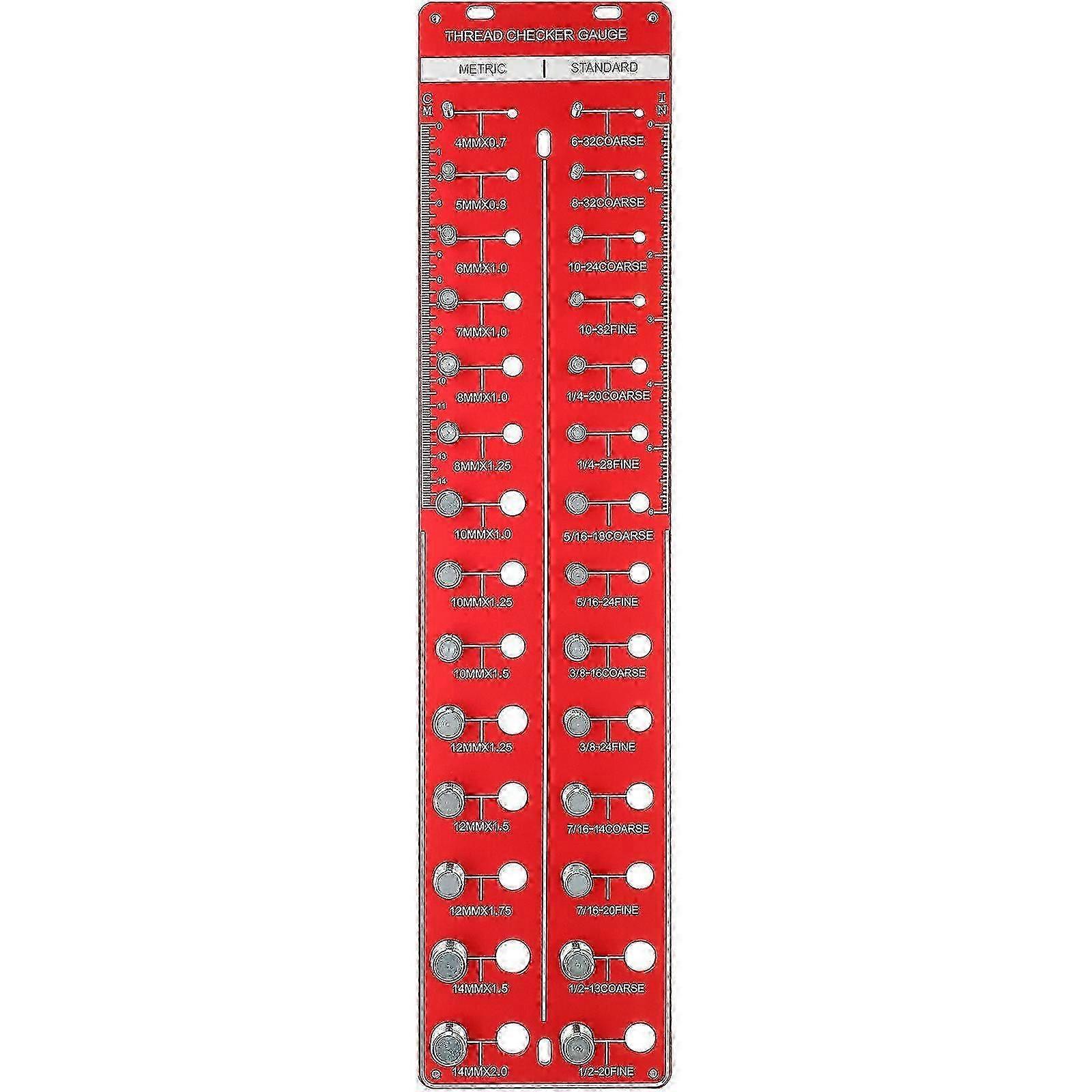 Thread Size Verification Tool Thread Checker Aluminum For Workshop Use 1set