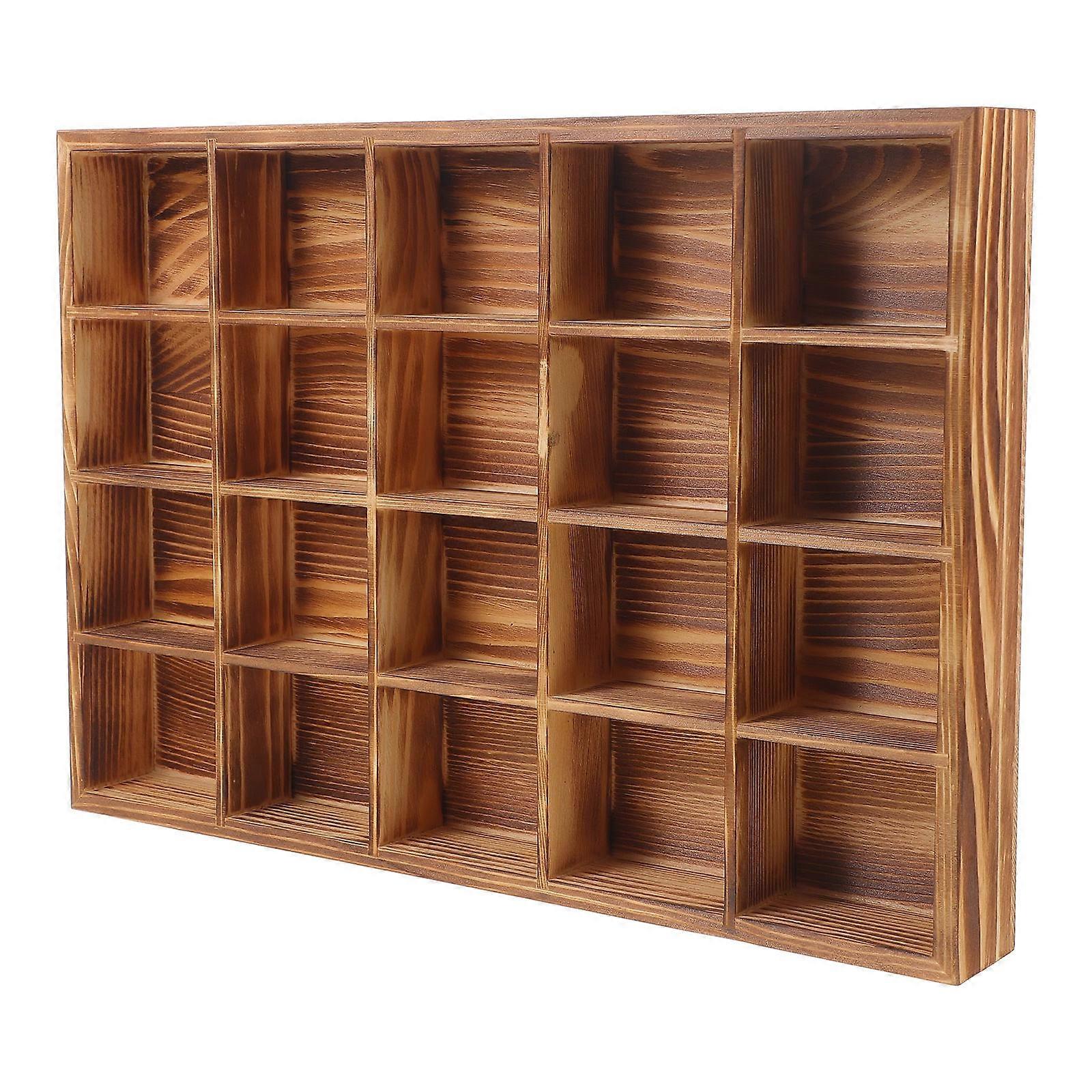 Closet Drawer Organizer Wooden Grid Display Box Storage Sorting Compartmentalization 33.30X23.30X3.90CM 1Pack