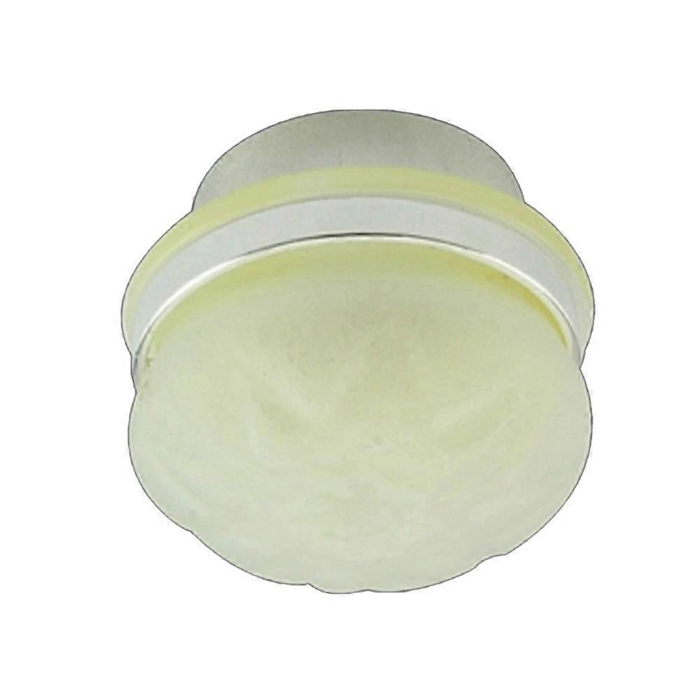 Dolls House Frosted Ceiling Light Chrome Base Led Battery Lamp 