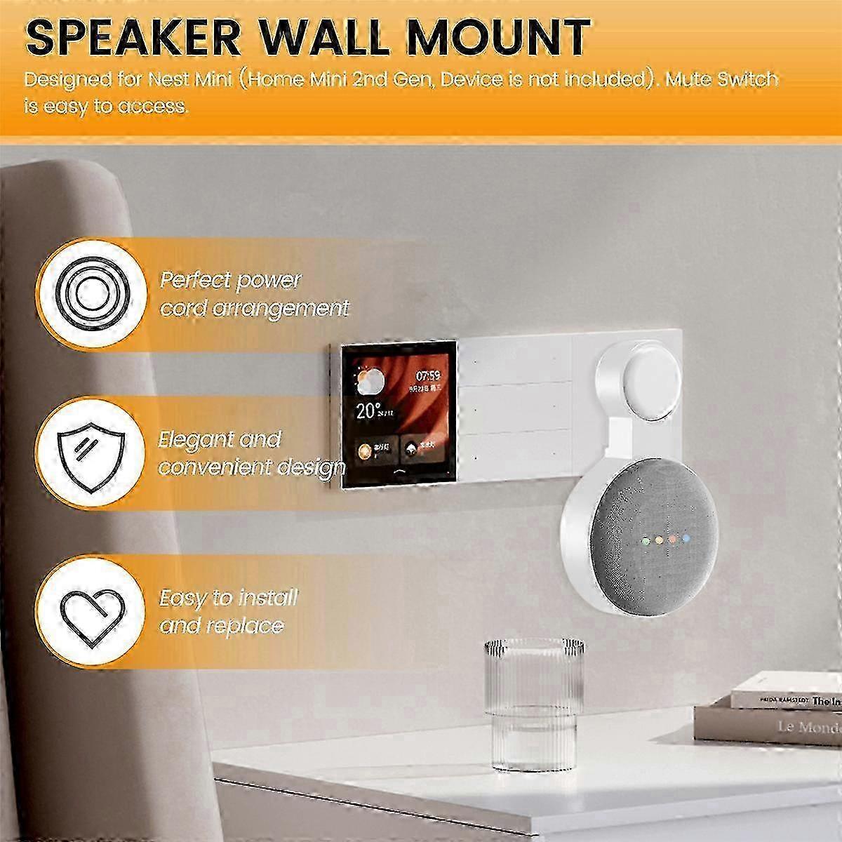 2Pc Suitable for Audio for Nest Mini Wall Bracket-White