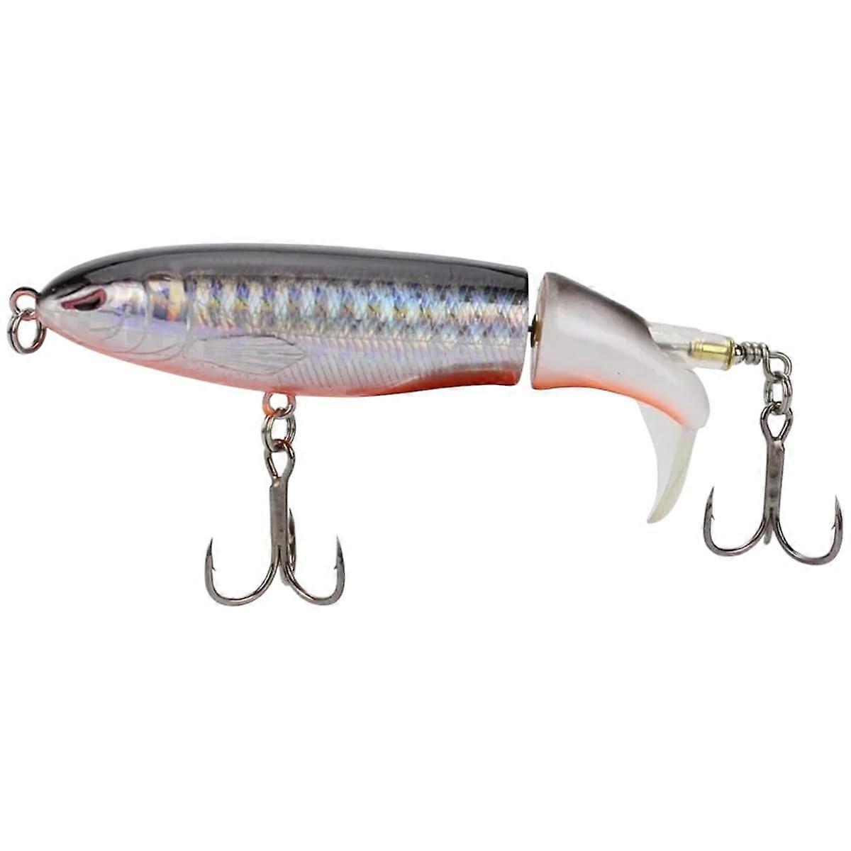 Fishing Lure 9cm 13g Floating 3D Pencil Propeller with Rotating Tail for Topwater Bass and Pike