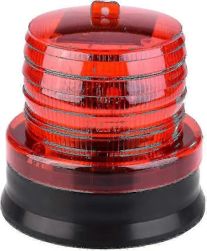 Warning Light Flashing Solar Emergency Backup Magnetic Led Beacon Safety Car Road Block Flashlight (red)