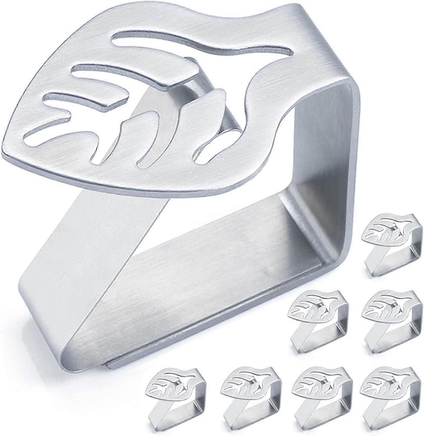 Set of 8 non-slip fabric clips (leaf) for decoration