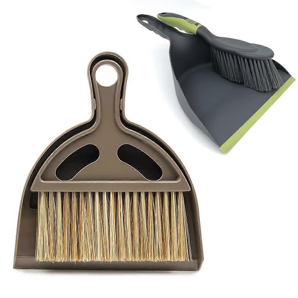 Broom and Dustpan Set with Brush for Table Desk Countertop Keyboard and Pet Cleaning Ref: 9243