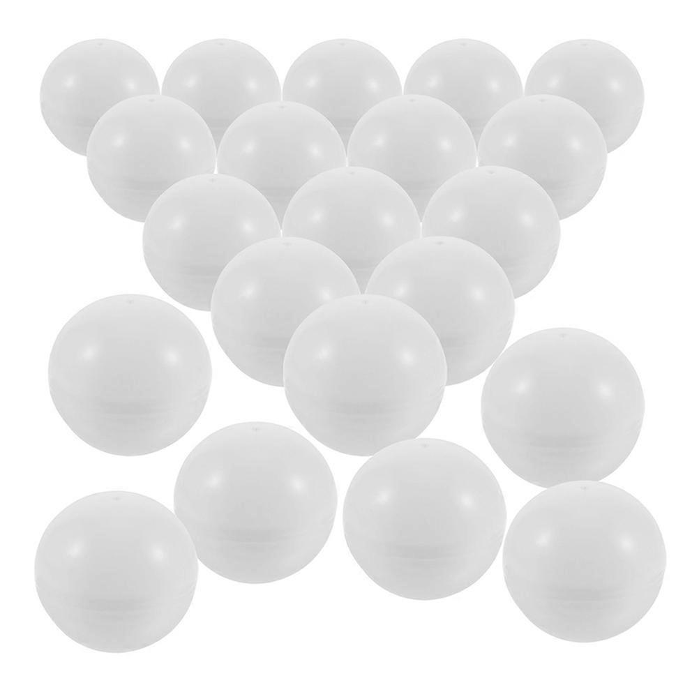 White Plastic Raffle Draw Ball Openable for Party Games 50Pcs PVC