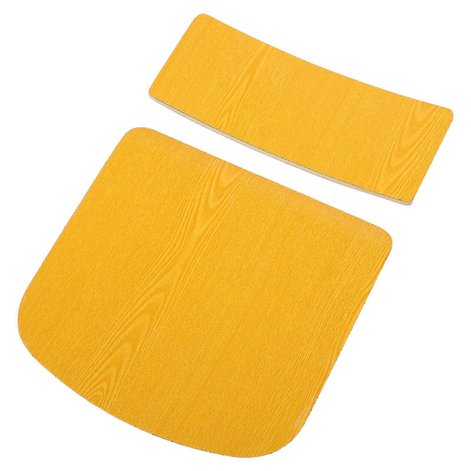 Student Desk Chair Replacement Frame for Back Support 1Set Yellow Wood