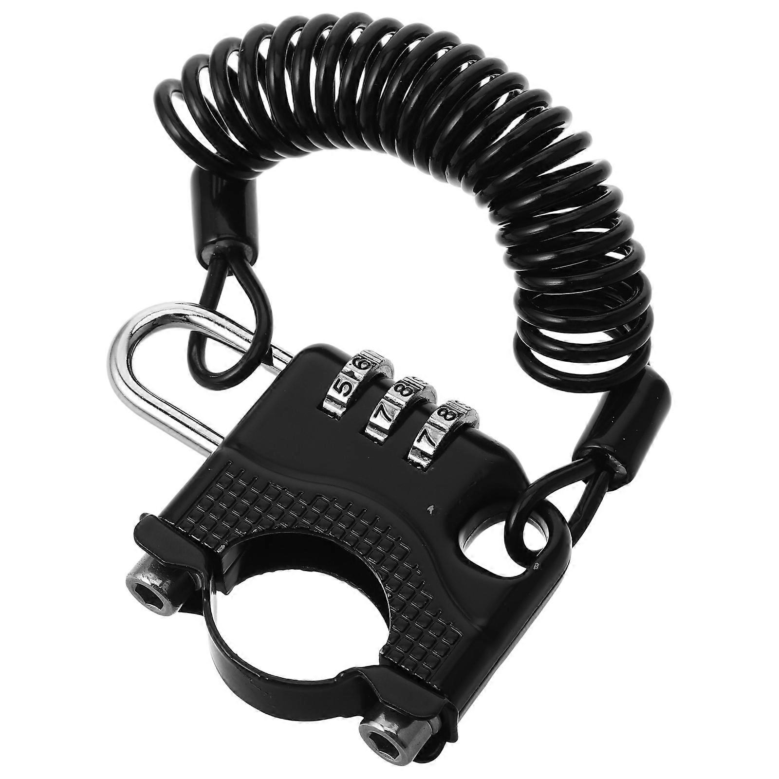 Lock for Motorcycle with Password Security Black Zinc Alloy Material