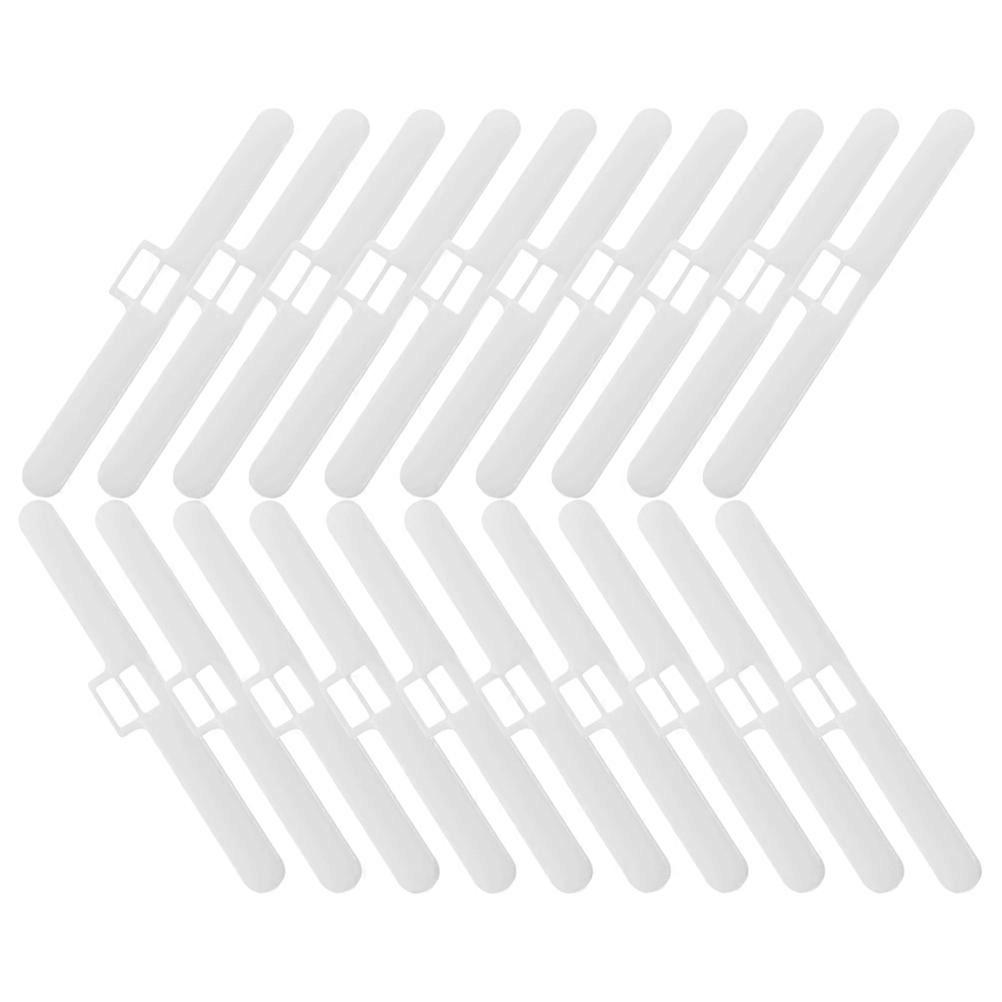 20Pcs Vertical Blind Double Hole Plastic Slats for Replacement Parts White