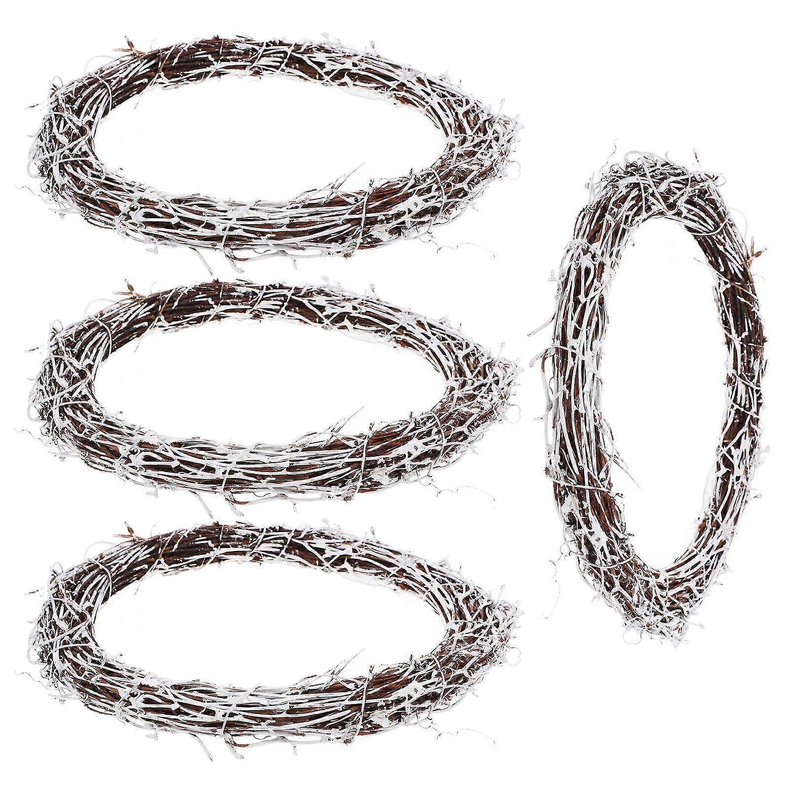 Rattan Wreath Frame for DIY 4Pcs Rustic Round Rattan Wreath Craft Circles