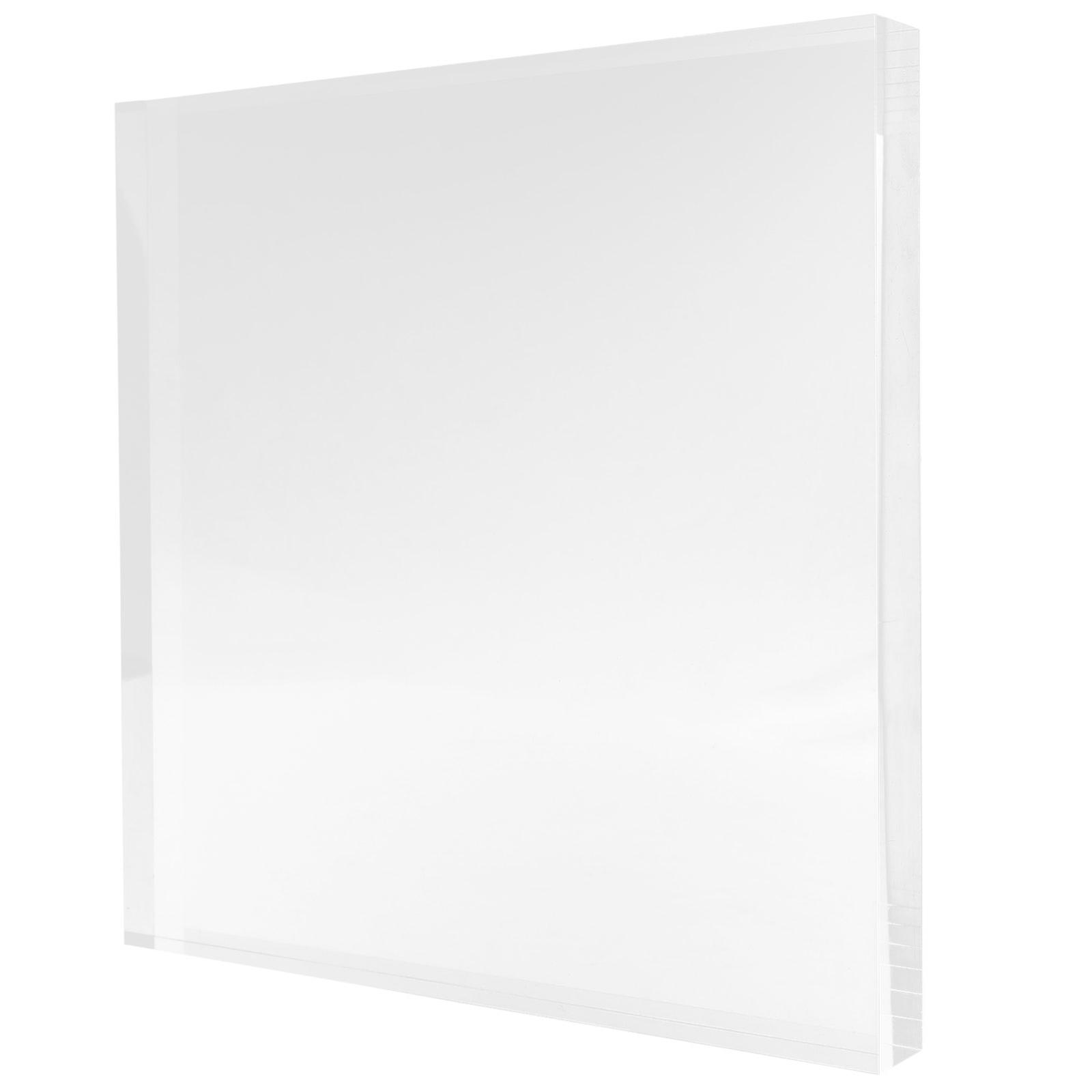 2Pcs Acrylic Display Base for Cosmetics Storage Transparent Square Rack