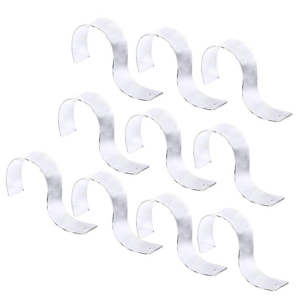 Belt Display Stand Acrylic S-Shaped Holder for Display 10Pcs Clear Racks