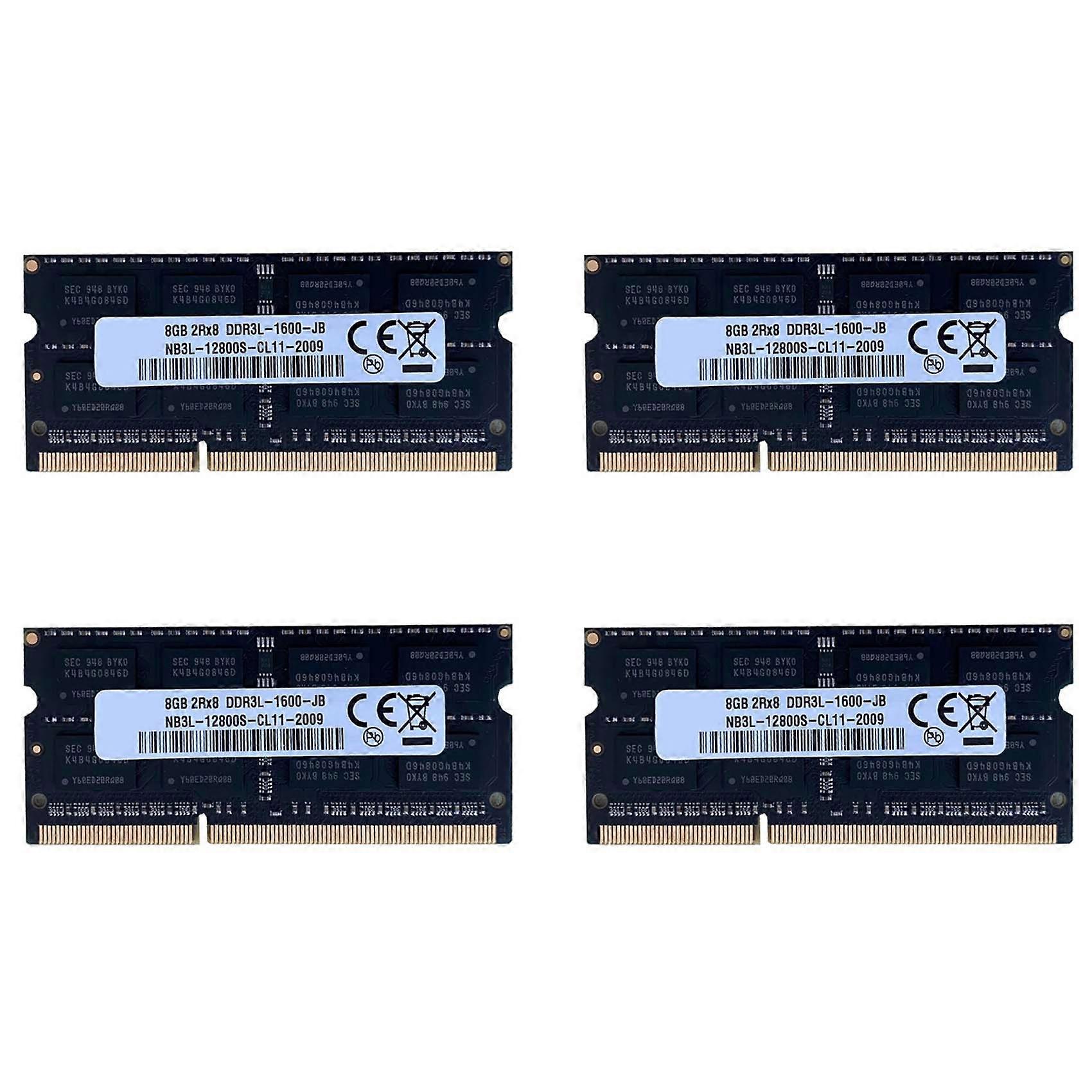 4X DDR3 8GB Laptop Ram Memory 1600Mhz PC3-12800 1.35V 204 Pins SODIMM Support Dual Channel for Intel AMD Laptop Memory