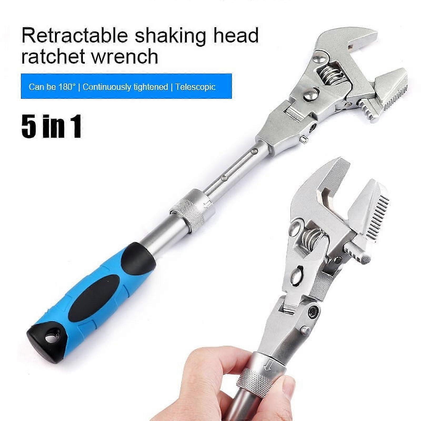 Gyedtr Adjustable Torque Wrench, Open End Torque Wrench with Click and Changeable Head for Mini Split and Refrigeration System