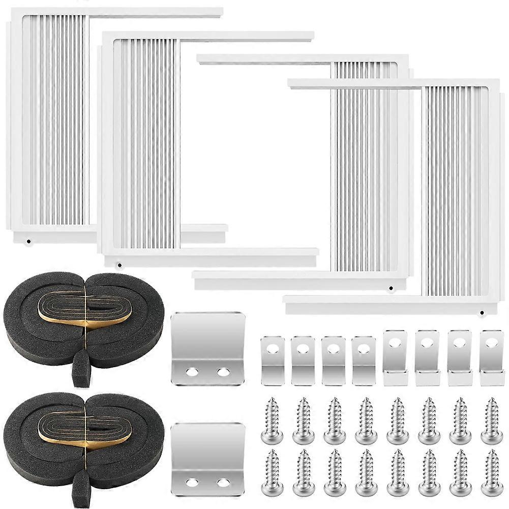 2 Set Window Air Conditioner Side Panels with Frame Adjustable Window Ac Insulation for Most 5000-2