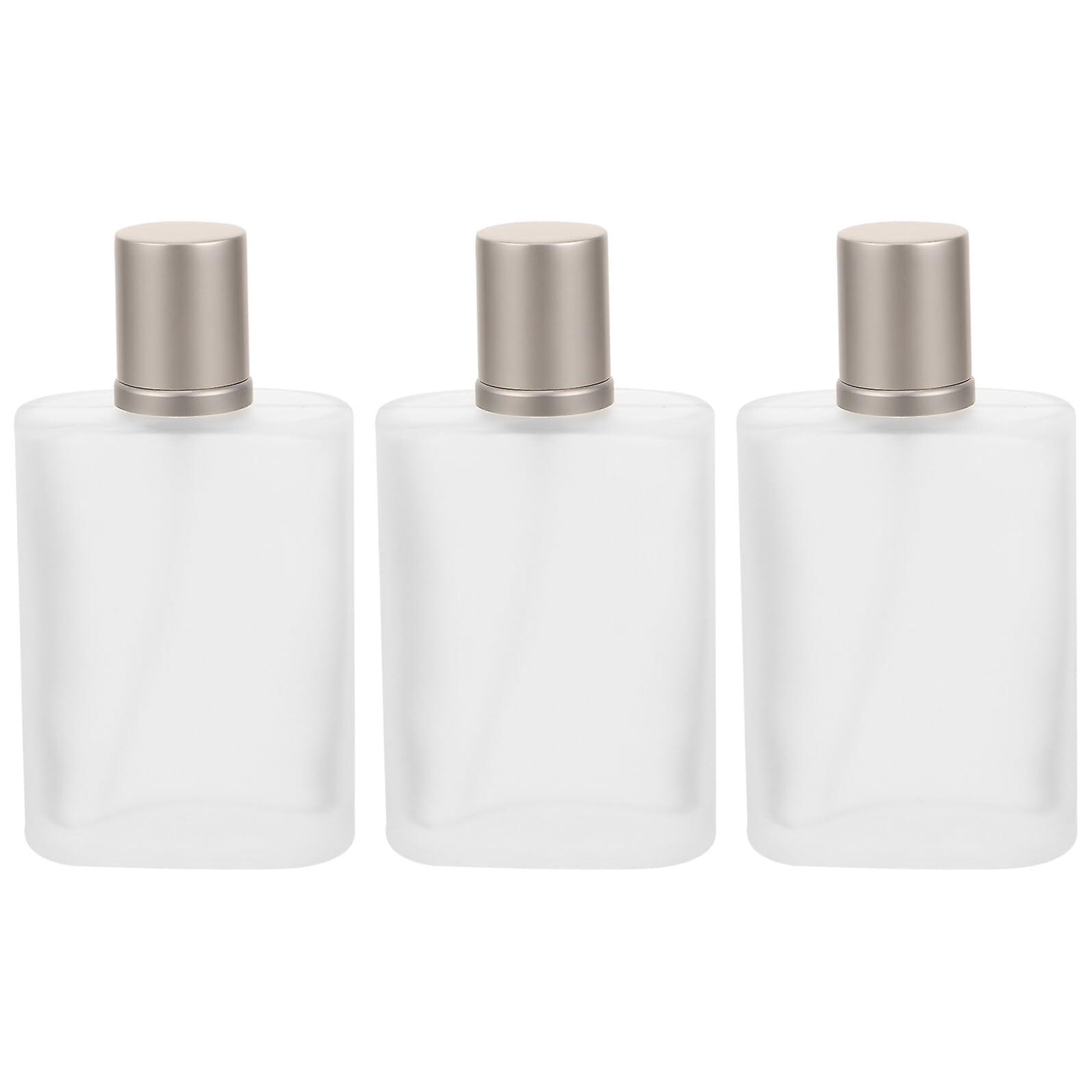 3Pcs Frosted Glass Refillable Perfume Spray Bottles Leakproof Travel Atomizers for Essential Oils