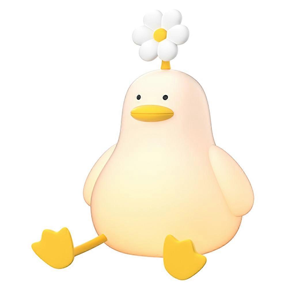 LLD-D09 Creative Duck Night Light Bedside Sleeping Light 3-Level Brightness Adjustment Touch Control Lamp with Phone Holder