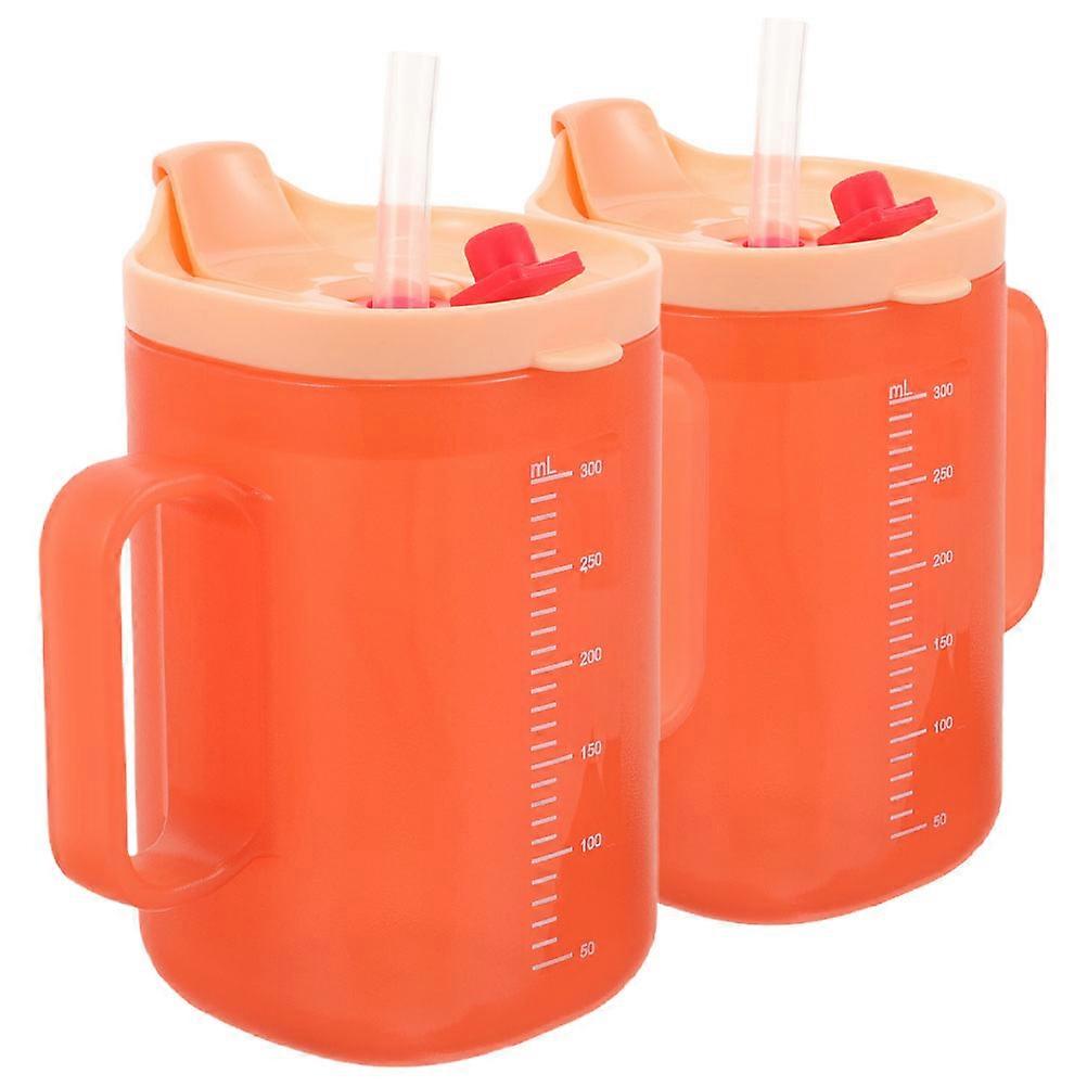 No Spill Toddler Cup for Drinking Use 2Pcs Elderly Sippy Cups with Lid