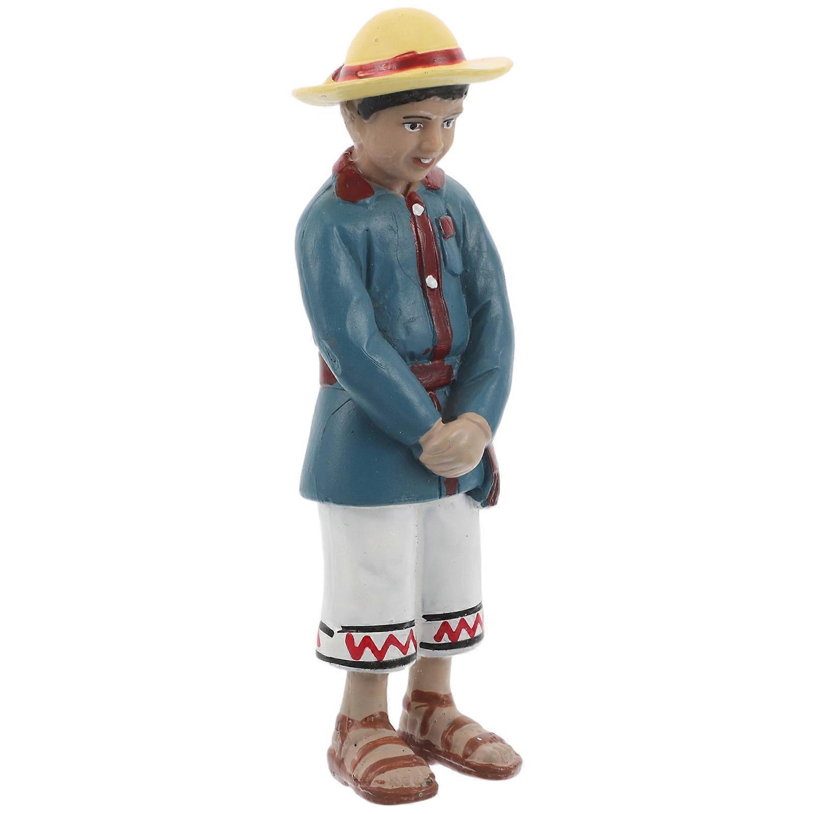Figures Boy Native Plastic Miniature Toy for Collectible Displays Pvc Multi Color Cultural Representation 1Pack