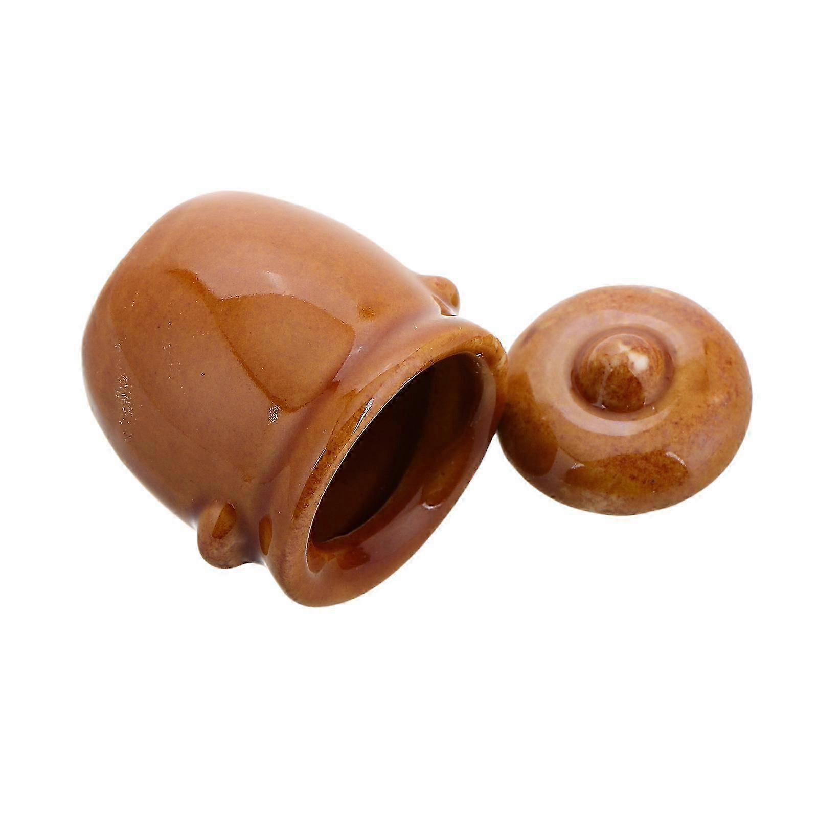 Micro Miniature Kimchi Jar Model for Dollhouse Decor Ceramic Vintage