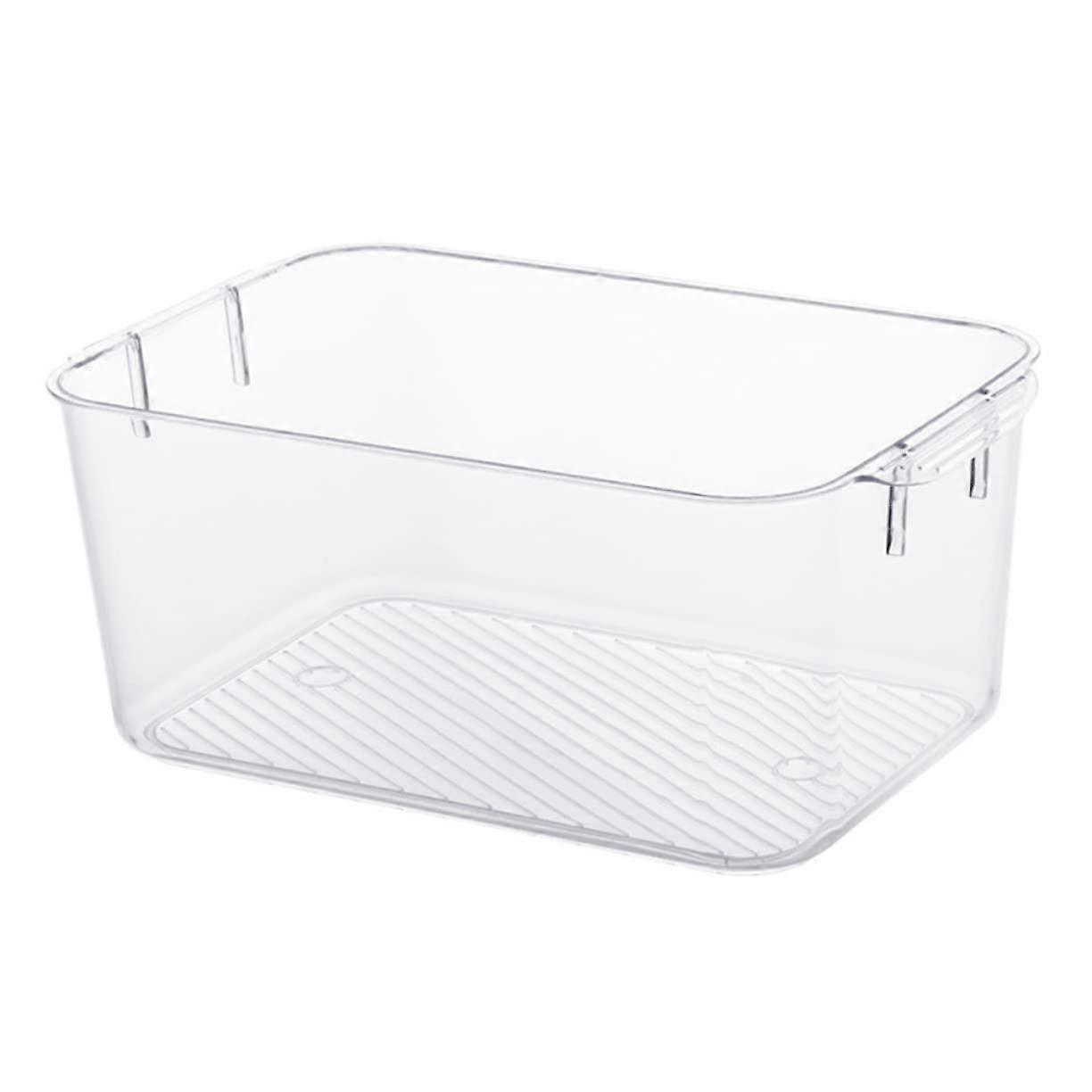 Makeup Organizer Compact PET Plastic Desktop Storage Box for Cosmetics Home Office Dorm Use