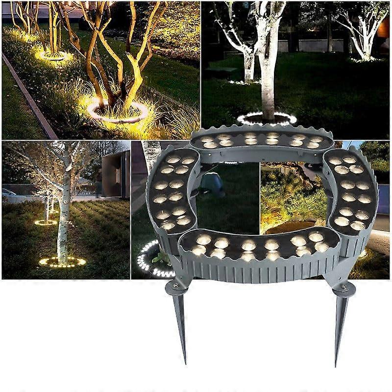 Tree Hugging Lights AC220V LED Ring Tree Spotlights IP65 Waterproof Pillar Lights Landscape Light BGreen 7PCS 84W