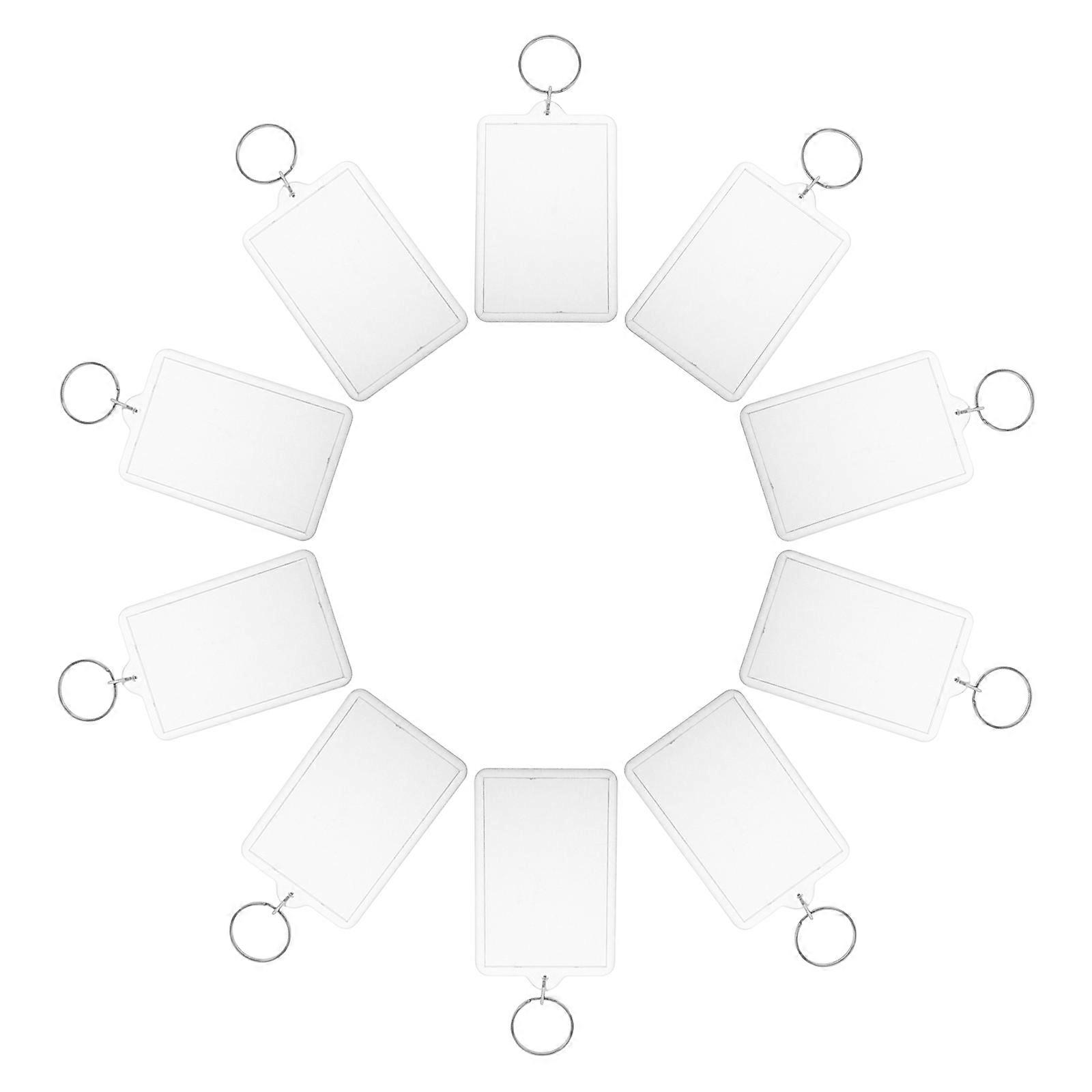 Transparent Photo Keychain Frame for DIY 50Pcs Bulk Pack