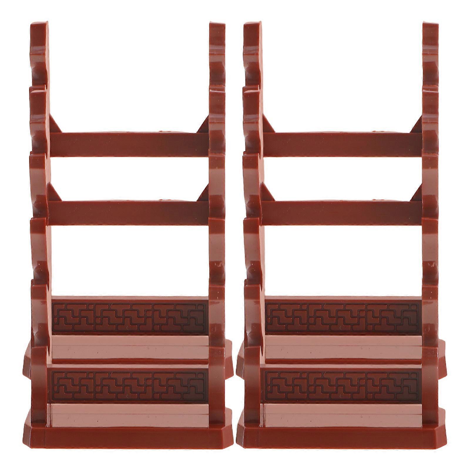 Mini Sword Rack Display Stand for Storage of 4Pcs Miniature Swords