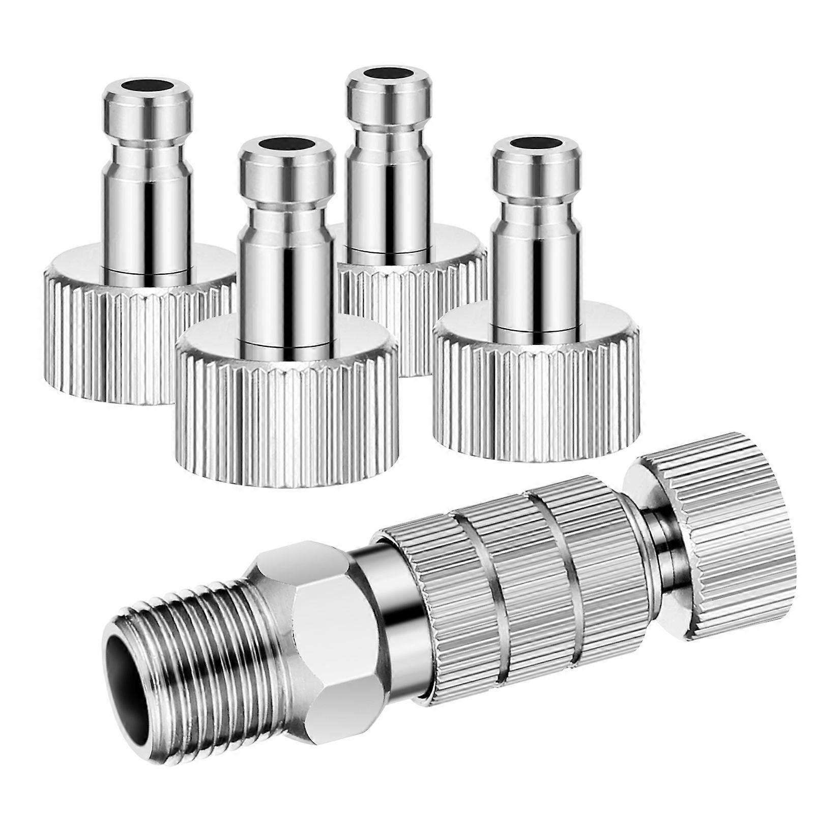Airbrush Connector Kit with Metal Fittings for Quick and Secure Connections Silver