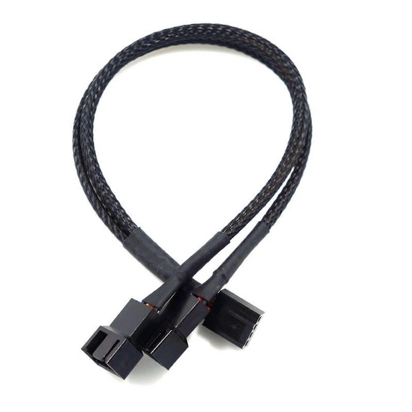4 Pin PWM Splitter 125 Pack, PWM Female To 3/4 Pin Adapter Cable, Case Fan Sleeved Power Cable, CPU Fan Compatible